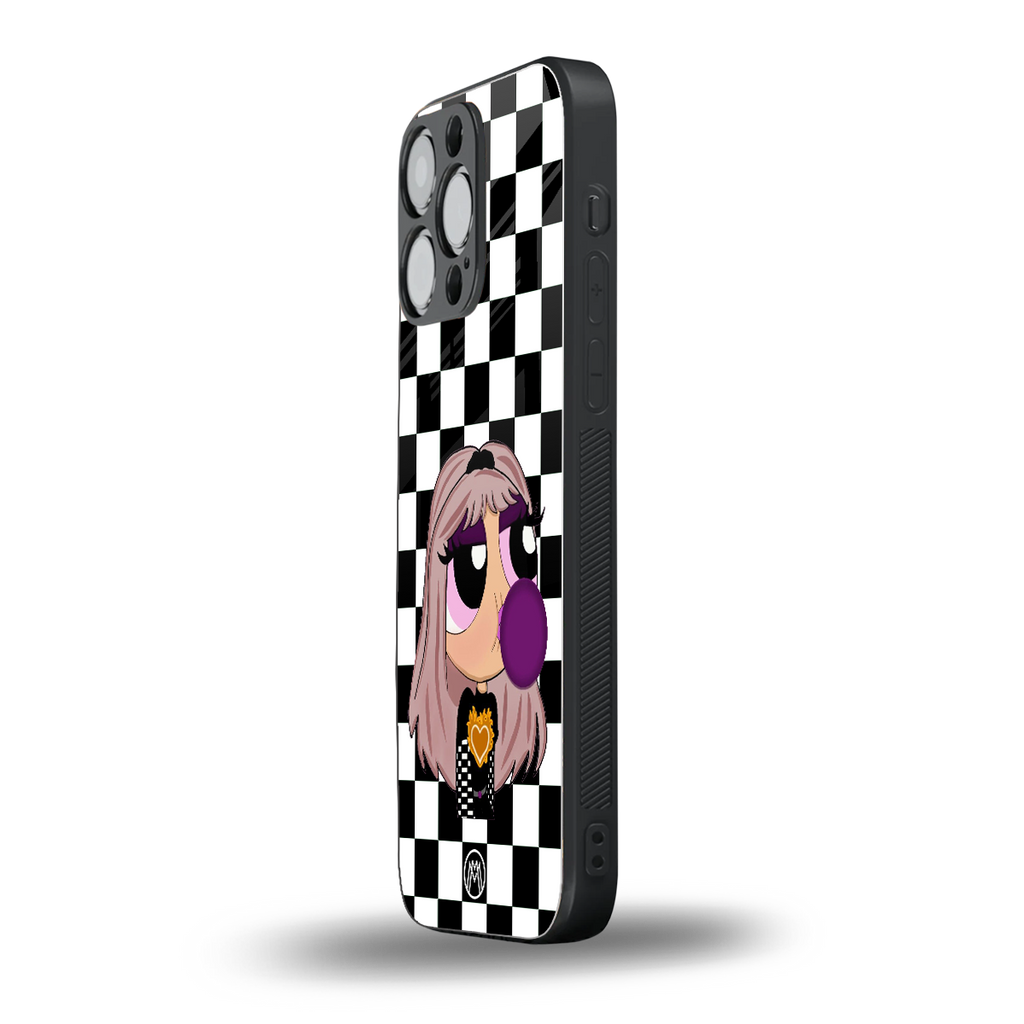 sassy chic powerpuff girls back phone cover | glass case for iphone 16 pro max