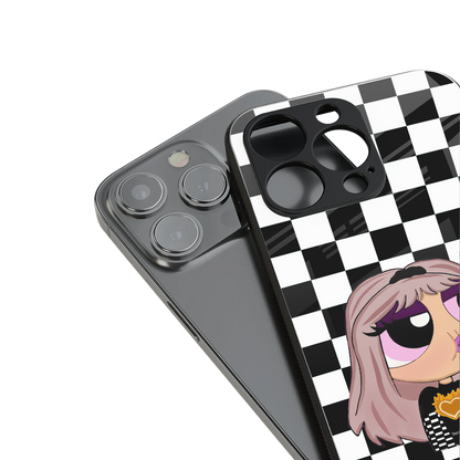 sassy chic powerpuff girls back phone cover | glass case for iphone 16 pro max
