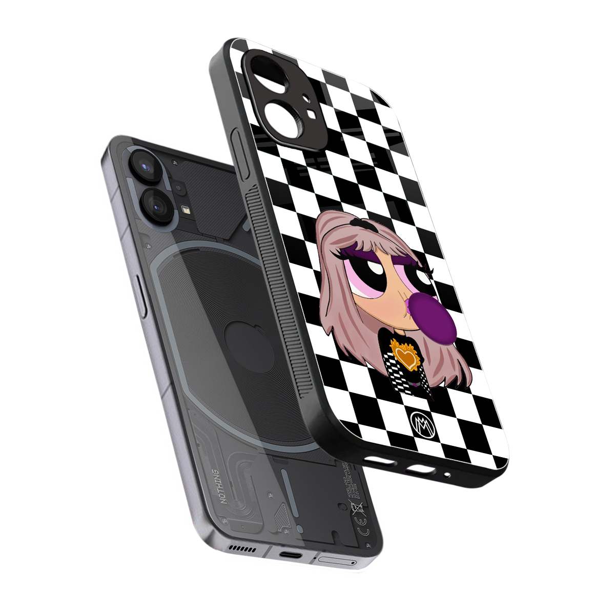sassy chic powerpuff girls back phone cover | glass case for nothing phone 1