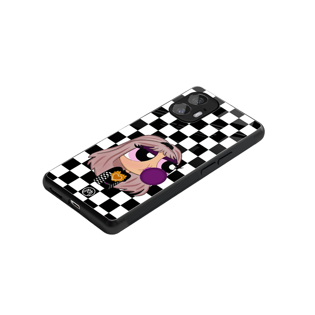 sassy chic powerpuff girls back phone cover | glass case for nothing phone 2