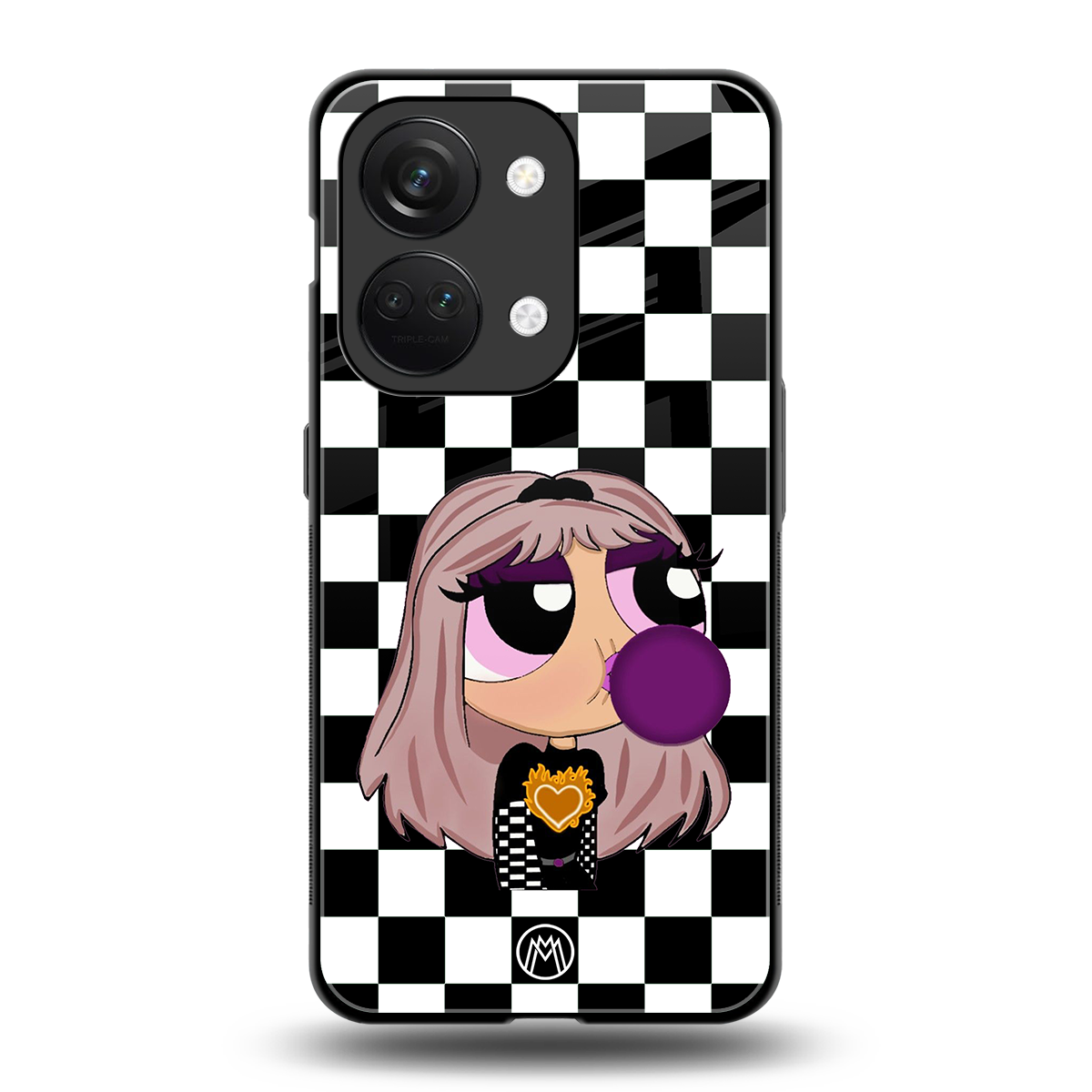 sassy chic powerpuff girls back phone cover | glass case for oneplus nord 3