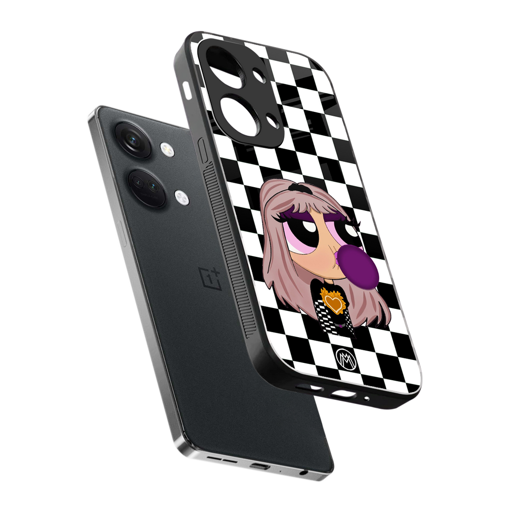 sassy chic powerpuff girls back phone cover | glass case for oneplus nord 3