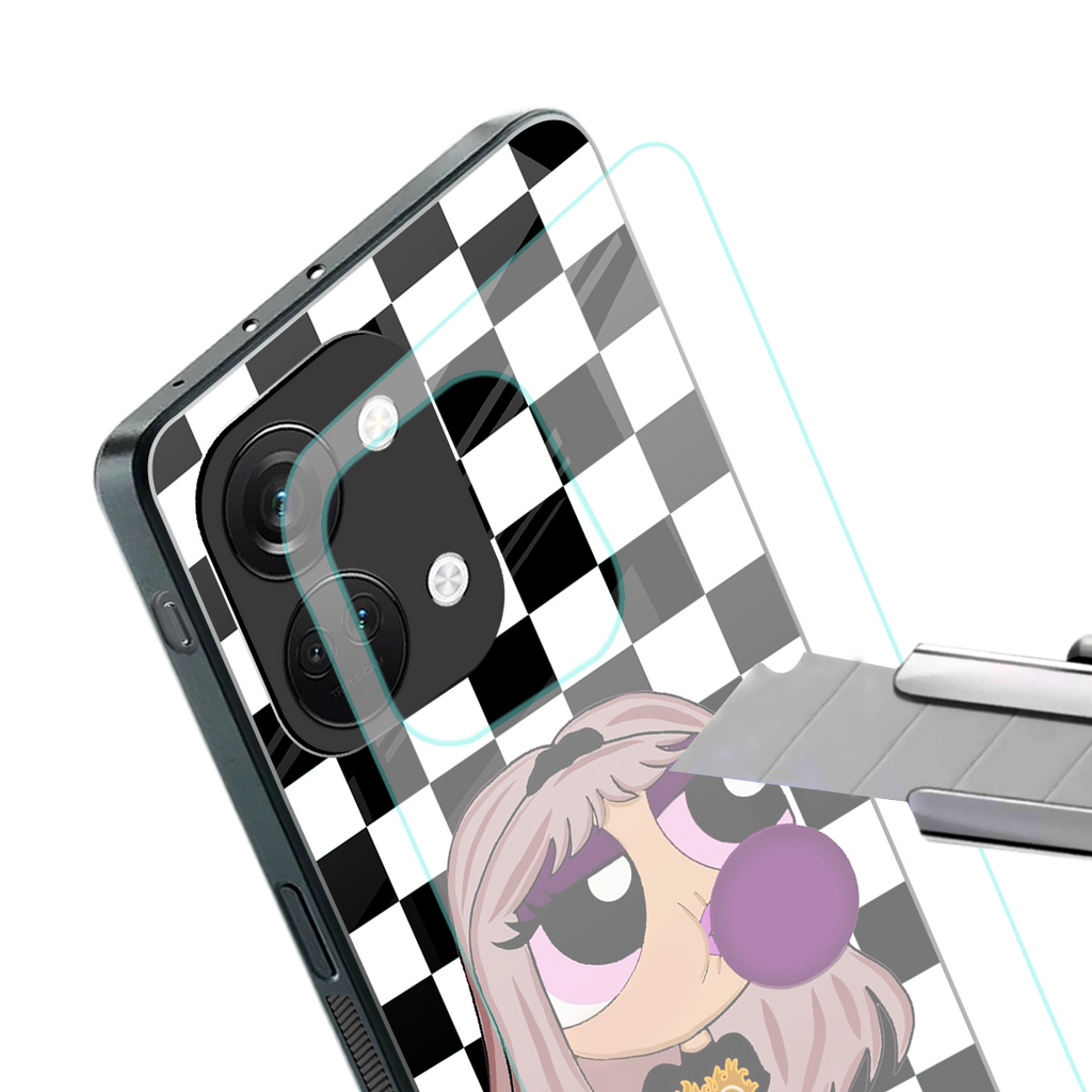 sassy chic powerpuff girls back phone cover | glass case for oneplus nord 3