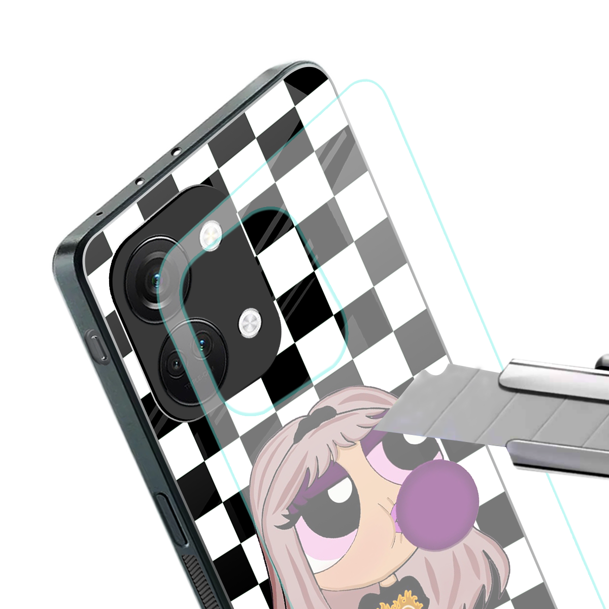 sassy chic powerpuff girls back phone cover | glass case for oneplus nord 3
