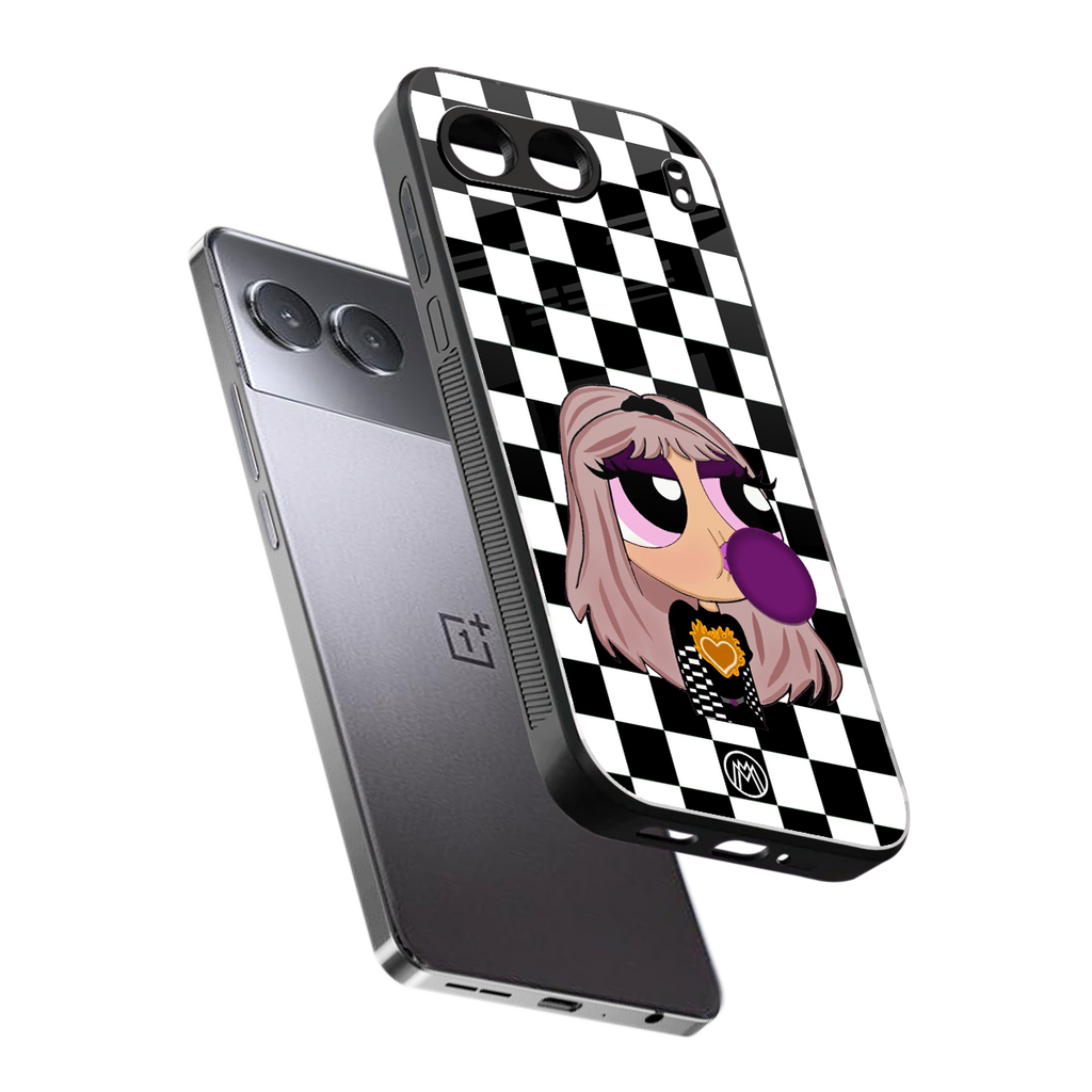 sassy chic powerpuff girls back phone cover | glass case for oneplus nord 4