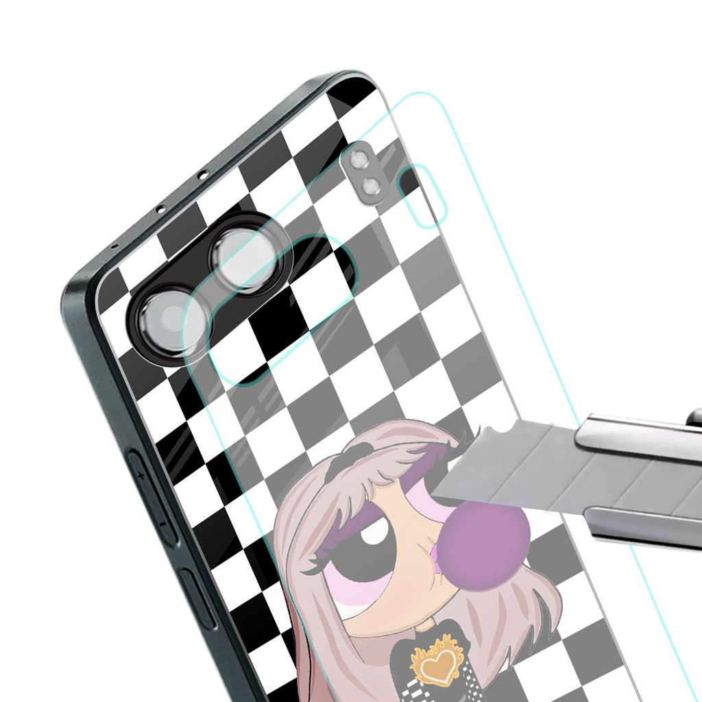 sassy chic powerpuff girls back phone cover | glass case for oneplus nord 4