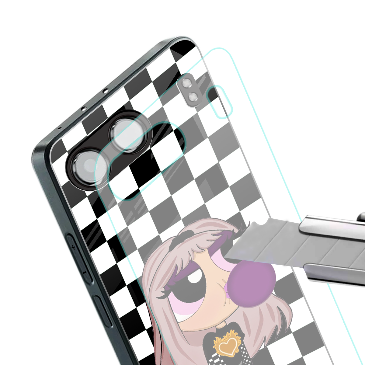 sassy chic powerpuff girls back phone cover | glass case for oneplus nord 4
