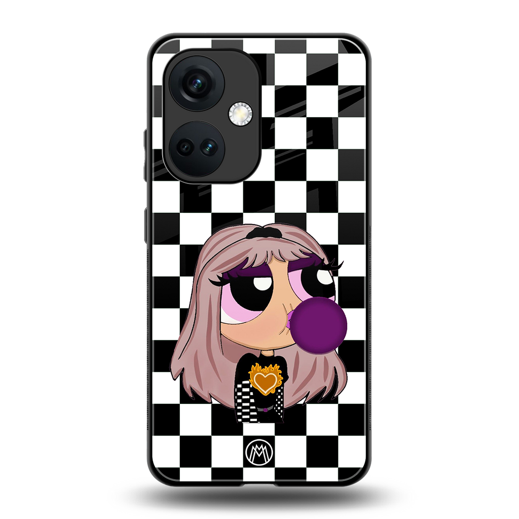 sassy chic powerpuff girls back phone cover | glass case for oneplus nord ce 3