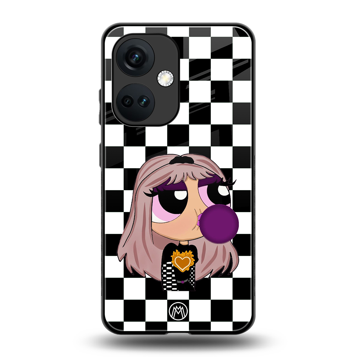 sassy chic powerpuff girls back phone cover | glass case for oneplus nord ce 3
