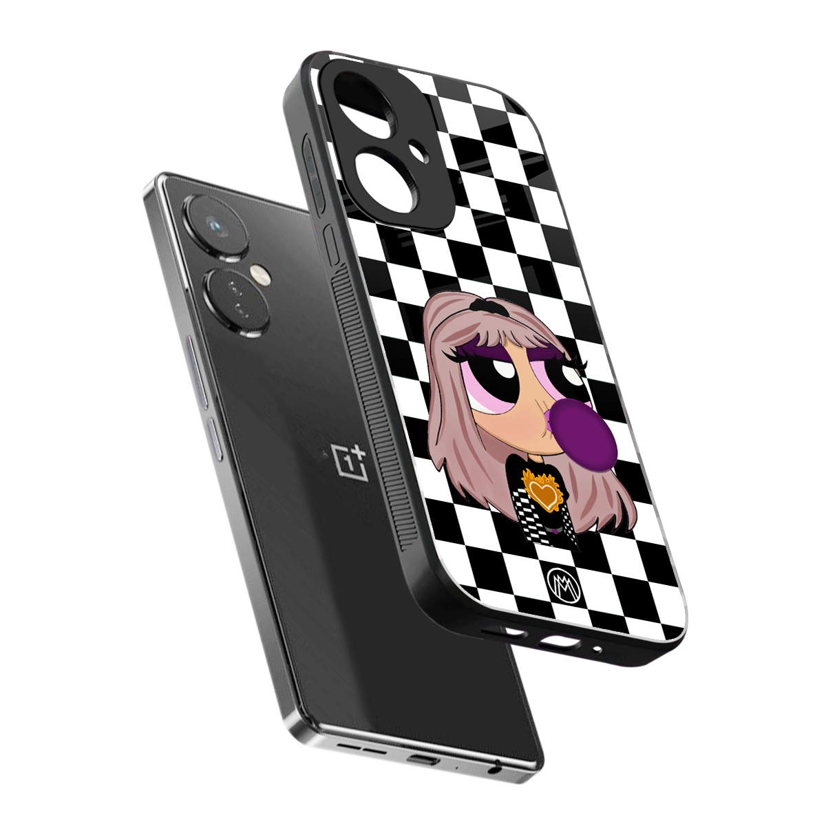 sassy chic powerpuff girls back phone cover | glass case for oneplus nord ce 3