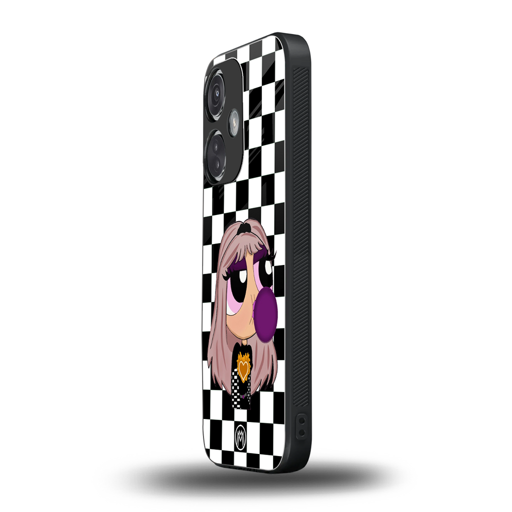 sassy chic powerpuff girls back phone cover | glass case for oneplus nord ce 3