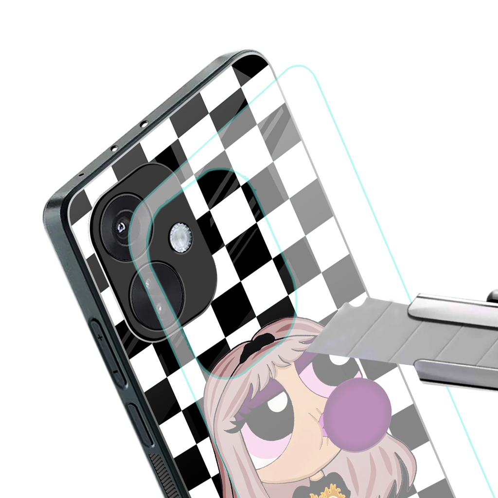sassy chic powerpuff girls back phone cover | glass case for oneplus nord ce 3