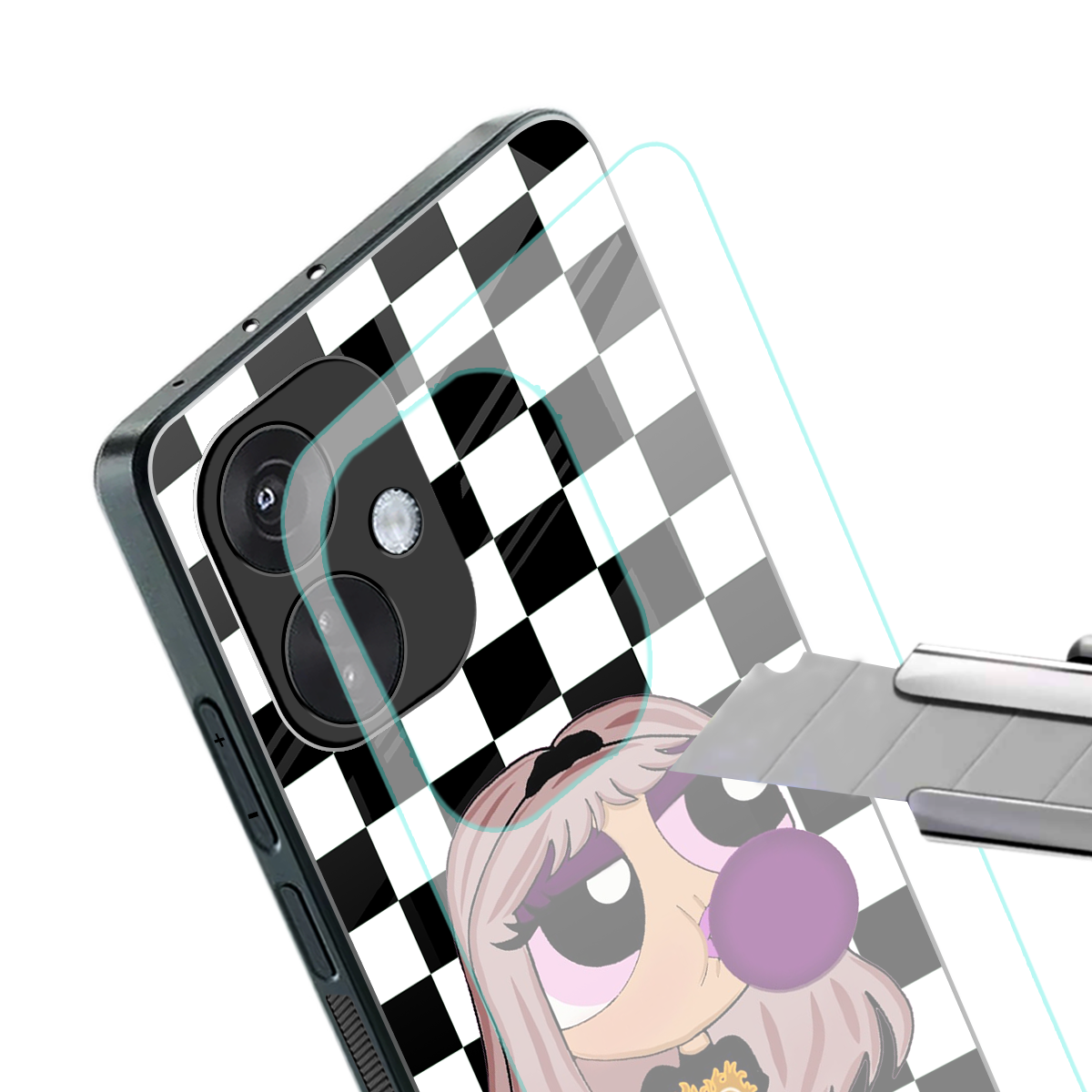 sassy chic powerpuff girls back phone cover | glass case for oneplus nord ce 3