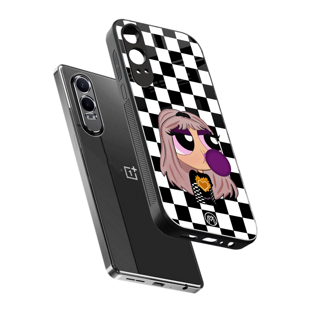 sassy chic powerpuff girls back phone cover | glass case for oneplus nord ce 4 lite