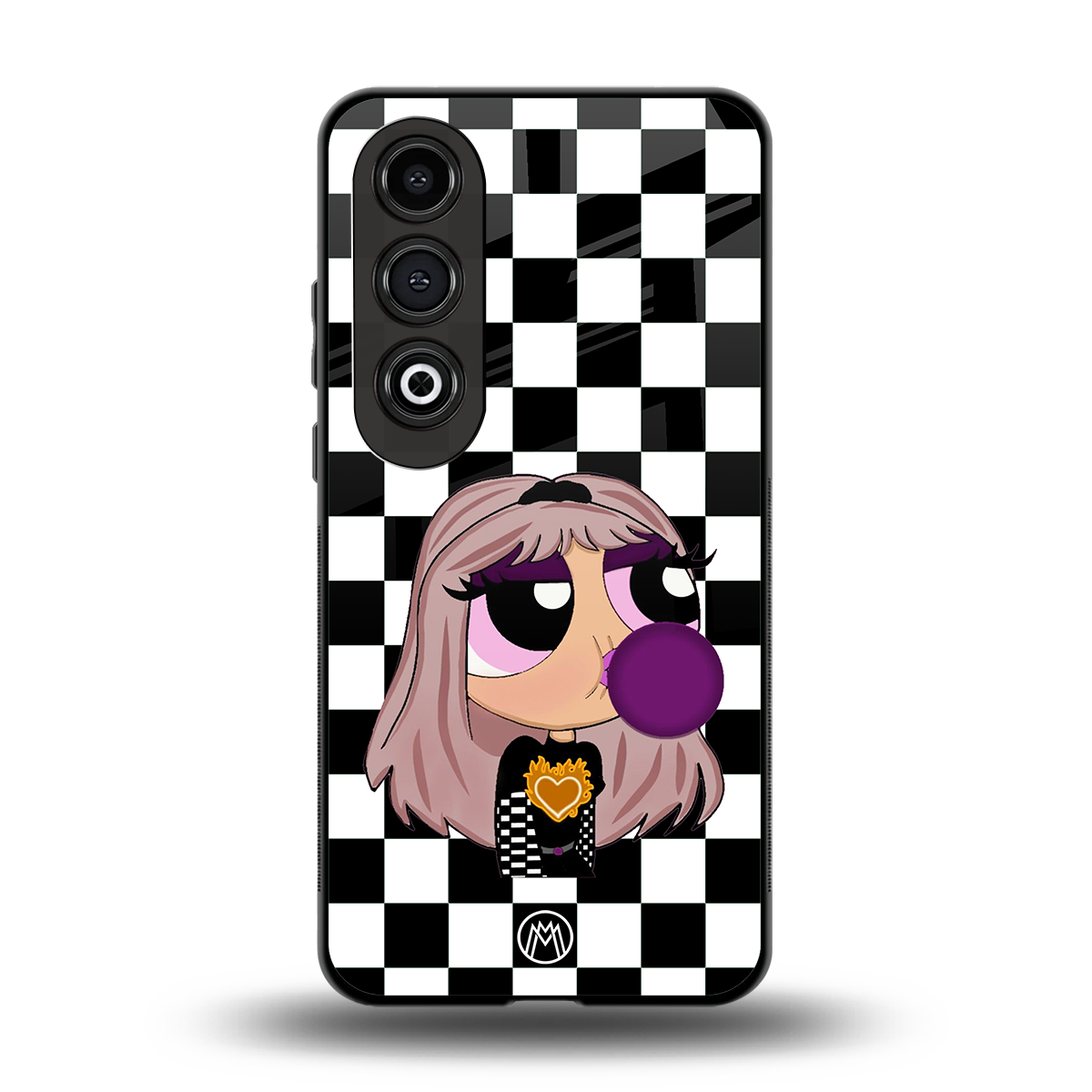 sassy chic powerpuff girls back phone cover | glass case for oneplus nord ce 4