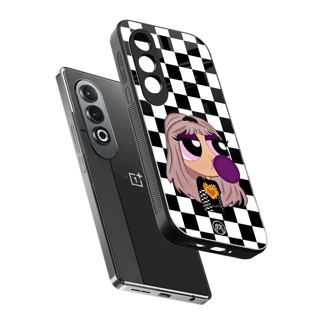 sassy chic powerpuff girls back phone cover | glass case for oneplus nord ce 4
