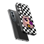 sassy chic powerpuff girls back phone cover | glass case for oneplus nord ce 4