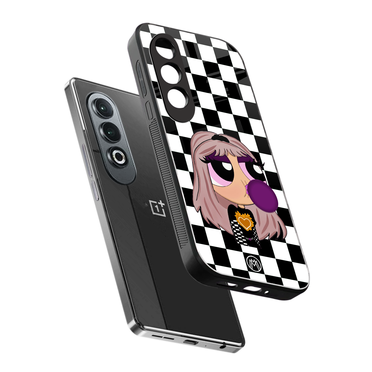 sassy chic powerpuff girls back phone cover | glass case for oneplus nord ce 4