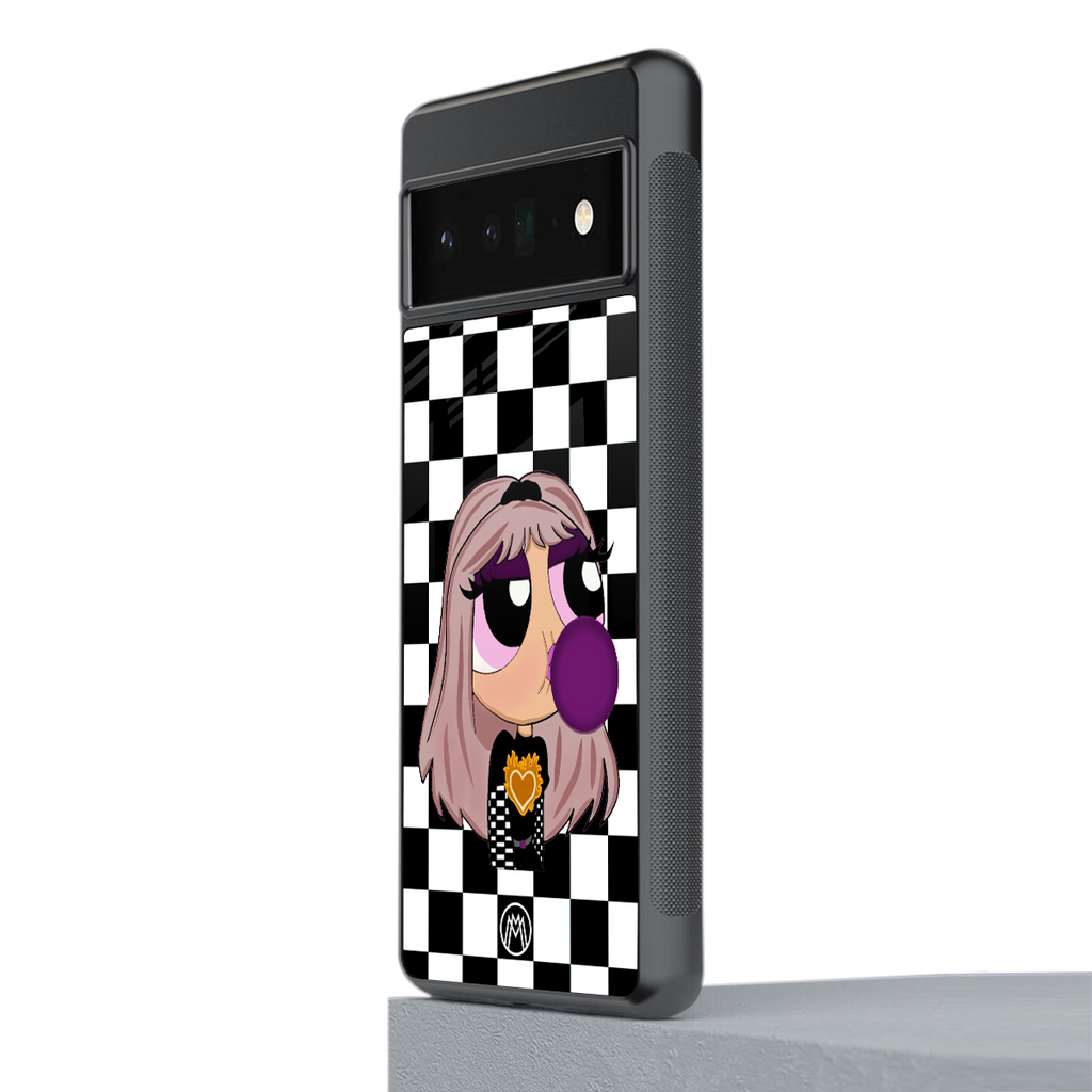 sassy chic powerpuff girls back phone cover | glass case for google pixel 6 pro