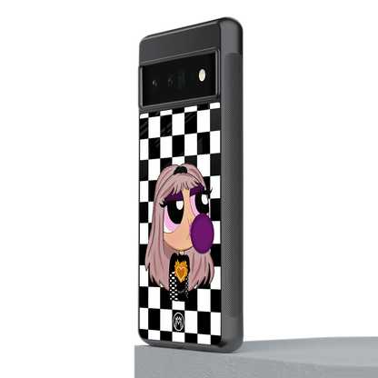 sassy chic powerpuff girls back phone cover | glass case for google pixel 6 pro