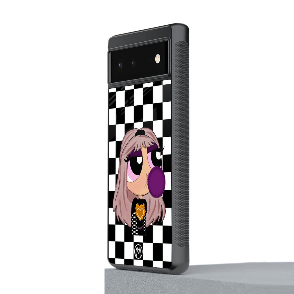 sassy chic powerpuff girls back phone cover | glass case for google pixel 6