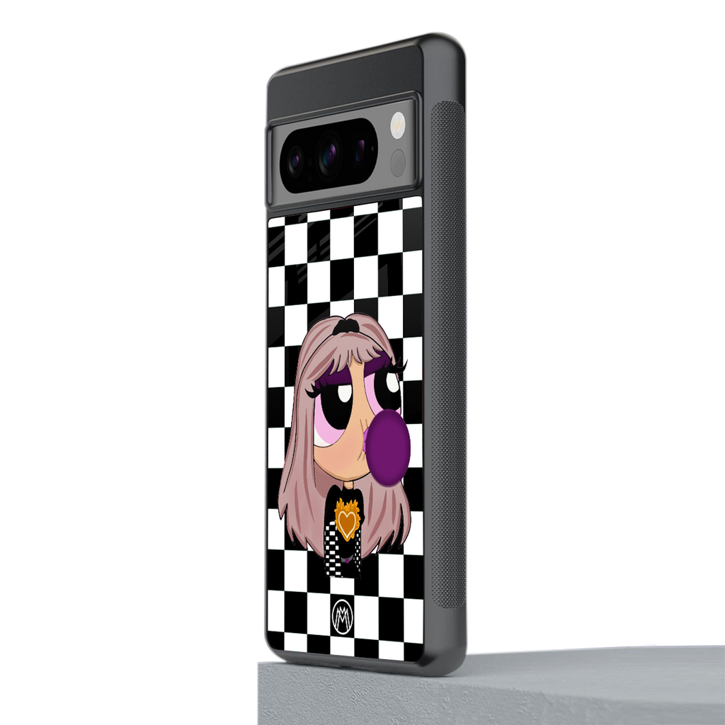 sassy chic powerpuff girls back phone cover | glass case for google pixel 8 pro