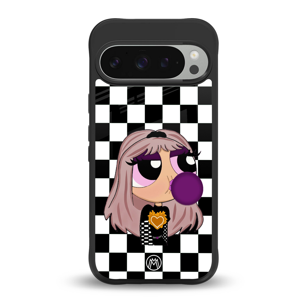 sassy chic powerpuff girls back phone cover | glass case for google pixel 9 pro