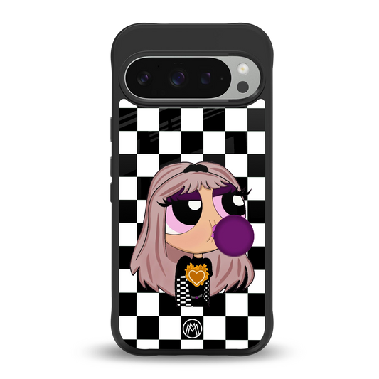 sassy chic powerpuff girls back phone cover | glass case for google pixel 9 pro xl