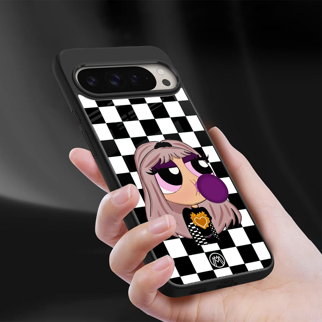 sassy chic powerpuff girls back phone cover | glass case for google pixel 9 pro