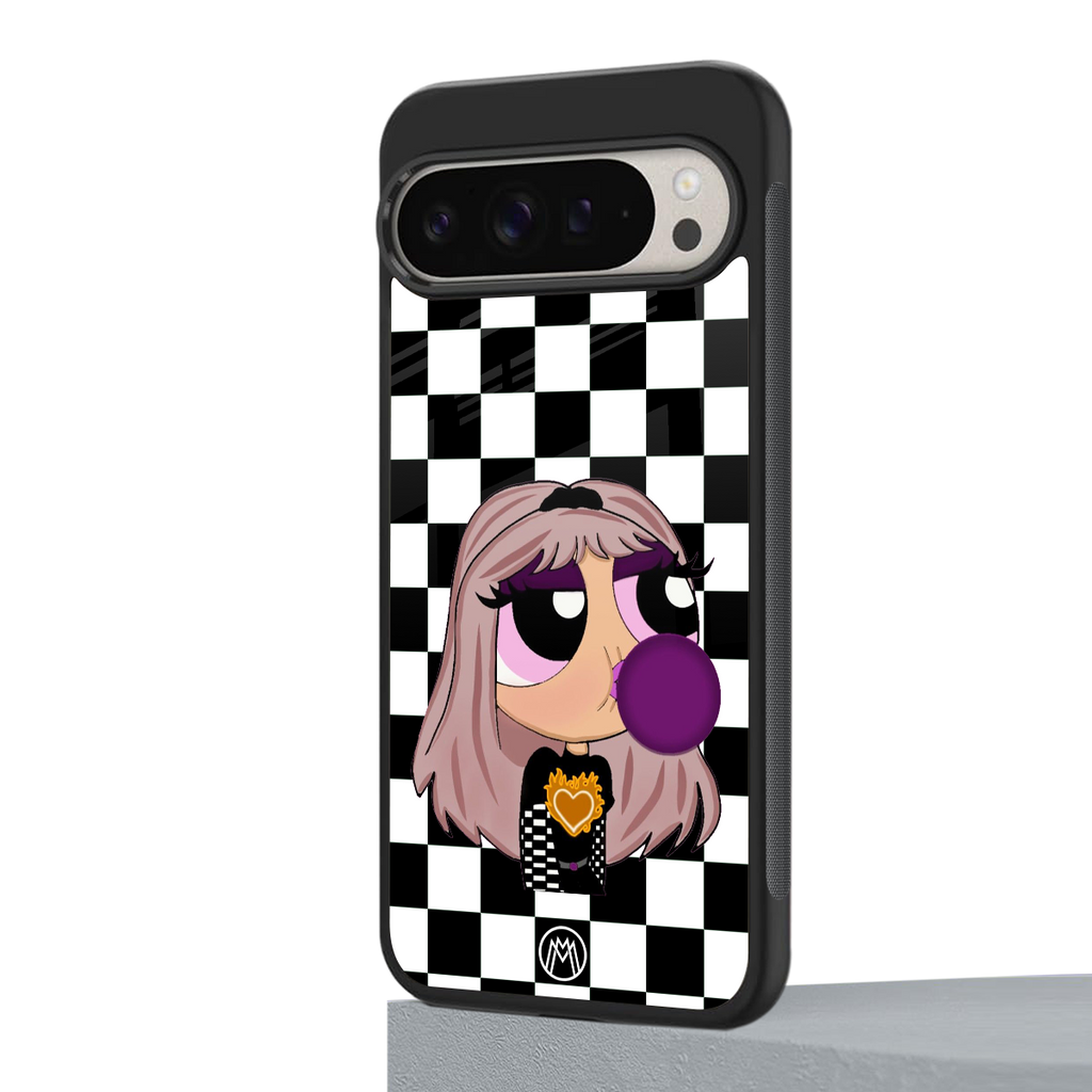 sassy chic powerpuff girls back phone cover | glass case for google pixel 9 pro
