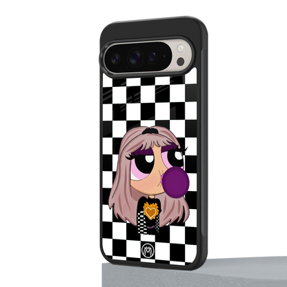 sassy chic powerpuff girls back phone cover | glass case for google pixel 9 pro xl