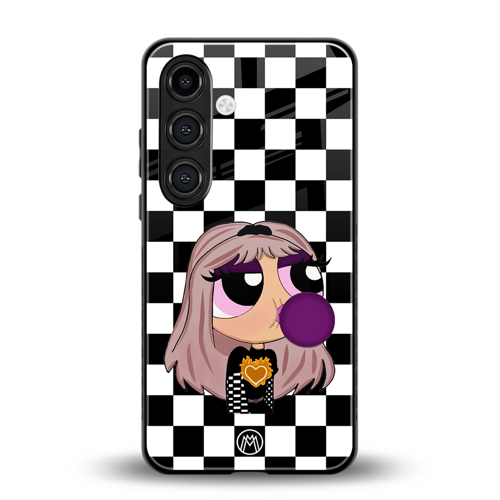 sassy chic powerpuff girls back phone cover | glass case for samsung galaxy s25 plus