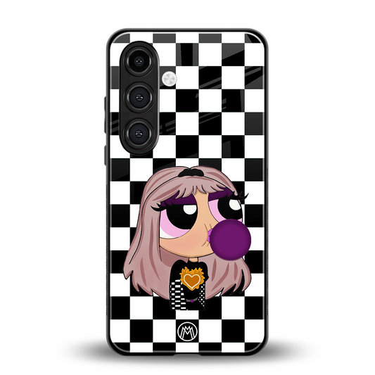 sassy chic powerpuff girls back phone cover | glass case for samsung galaxy s24 fe