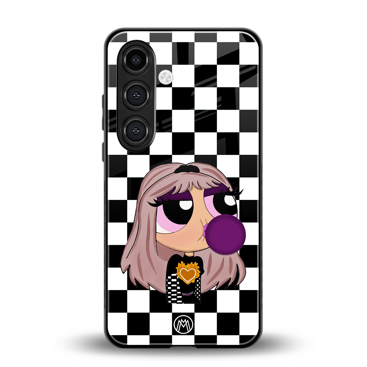 sassy chic powerpuff girls back phone cover | glass case for samsung galaxy s24 plus