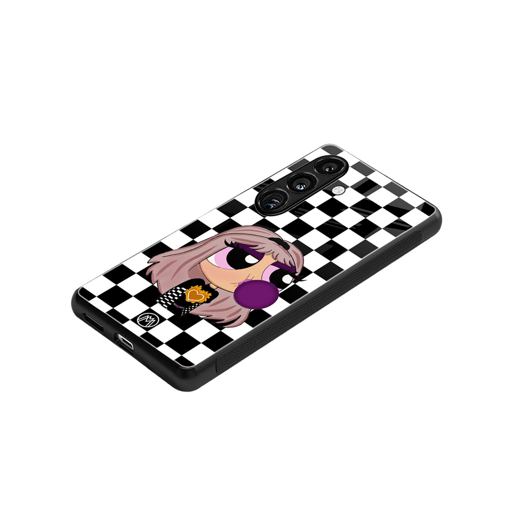 sassy chic powerpuff girls back phone cover | glass case for samsung galaxy s24