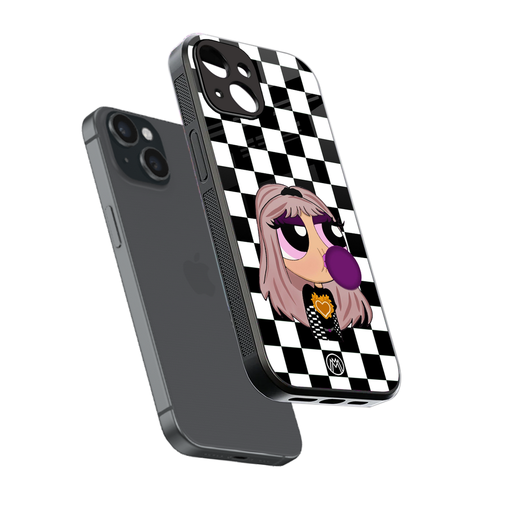 sassy chic powerpuff girls back phone cover | glass case for iphone 15