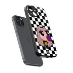 sassy chic powerpuff girls back phone cover | glass case for iphone 15