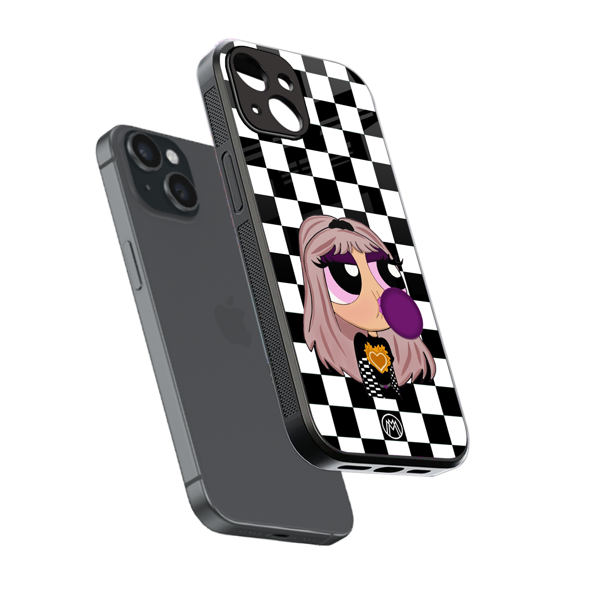 sassy chic powerpuff girls back phone cover | glass case for iphone 15