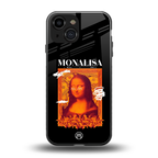 sassy mona lisa back phone cover | glass case for iphone 13 mini