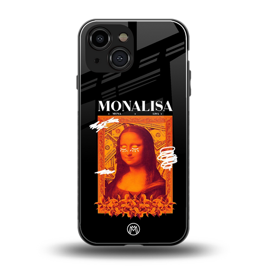 sassy mona lisa back phone cover | glass case for iphone 13 mini