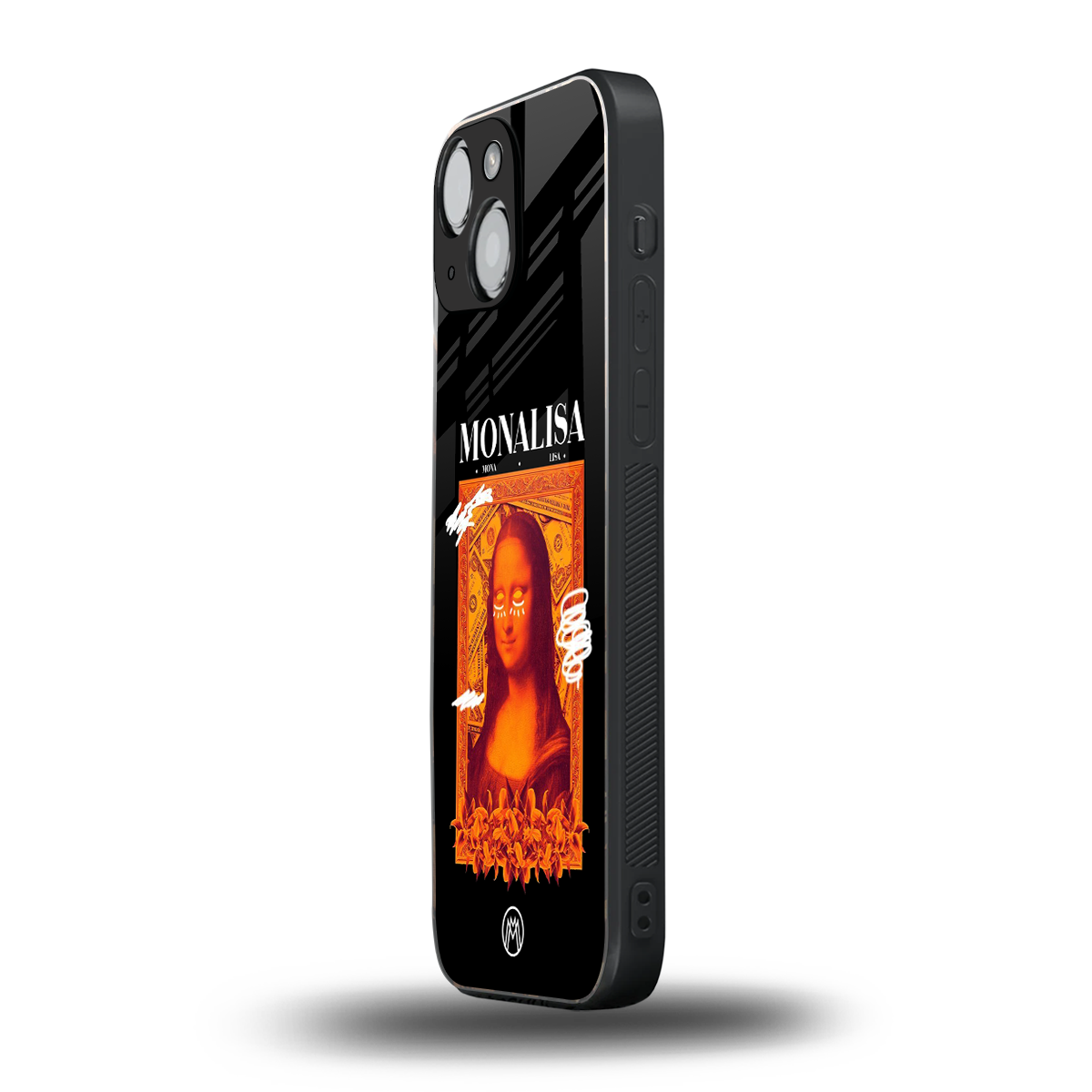 sassy mona lisa back phone cover | glass case for iphone 13 mini
