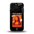 sassy mona lisa back phone cover | glass case for iphone 13 pro