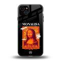 sassy mona lisa back phone cover | glass case for iphone 14 plus
