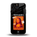 sassy mona lisa back phone cover | glass case for iphone 14 pro max