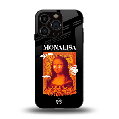 sassy mona lisa back phone cover | glass case for iphone 14 pro