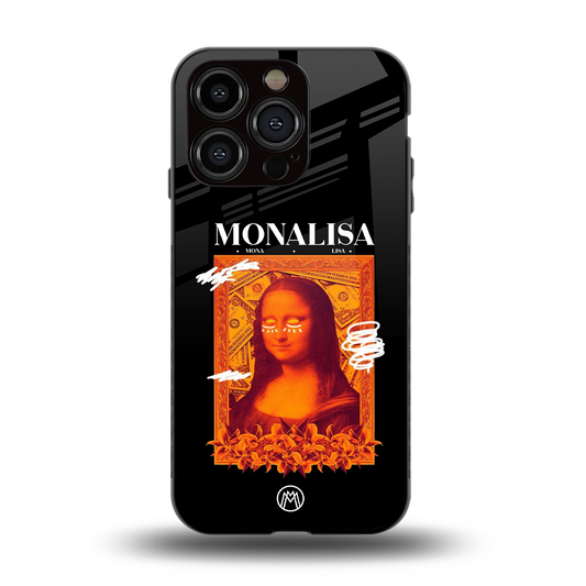 sassy mona lisa back phone cover | glass case for iphone 14 pro