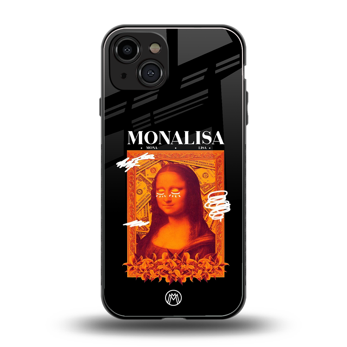 sassy mona lisa back phone cover | glass case for iphone 14