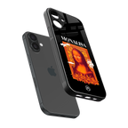 sassy mona lisa back phone cover | glass case for iphone 16 plus