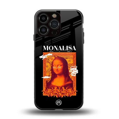 sassy mona lisa back phone cover | glass case for iphone 16 pro max