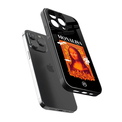 sassy mona lisa back phone cover | glass case for iphone 16 pro max